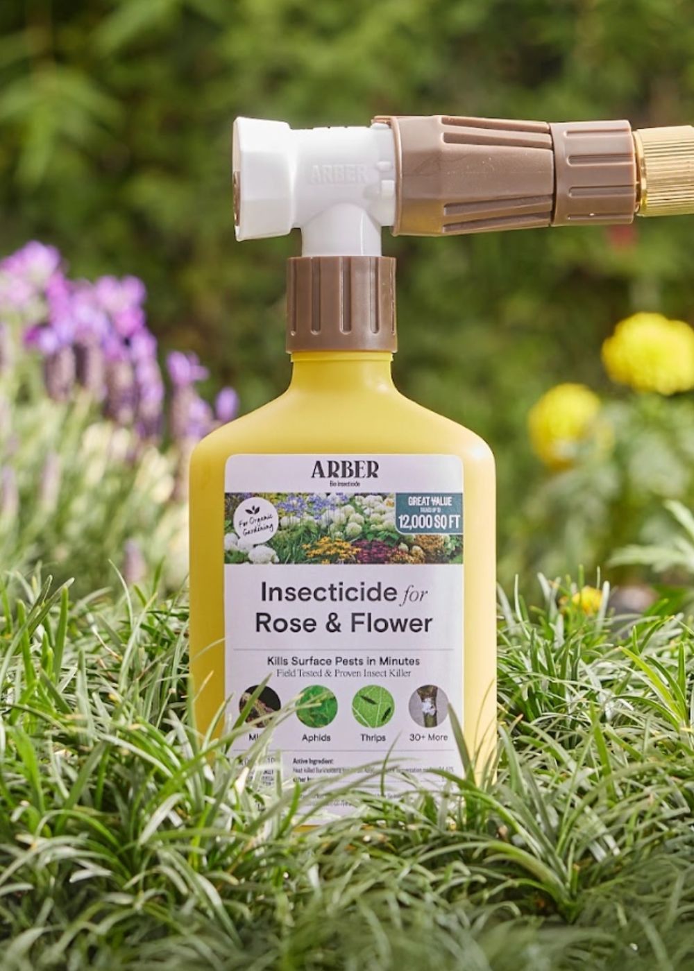 garden spray insecticide Arber Organic Rose & Flower Insecticide Spray