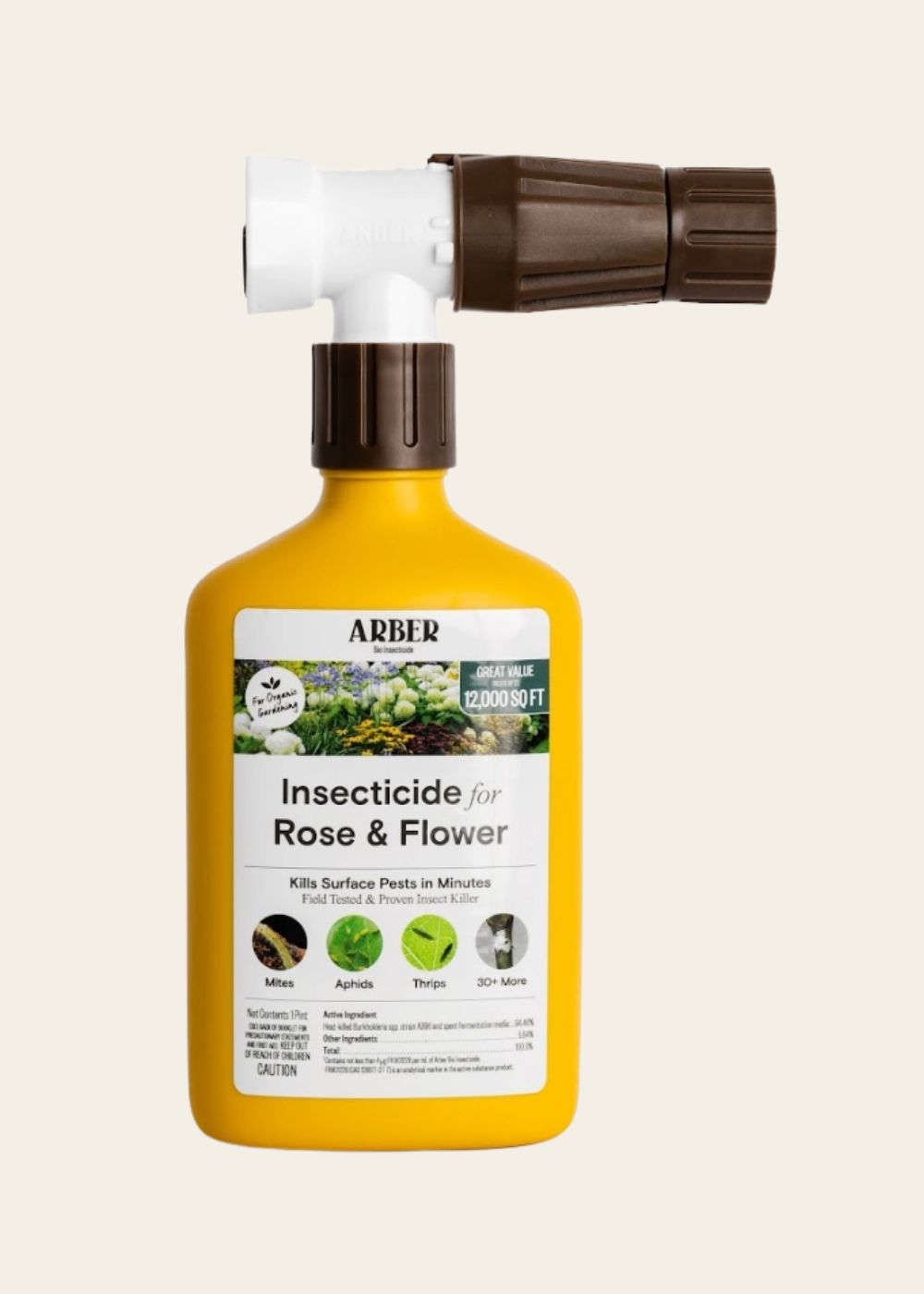 garden spray insecticide Arber Organic Rose & Flower Insecticide Spray