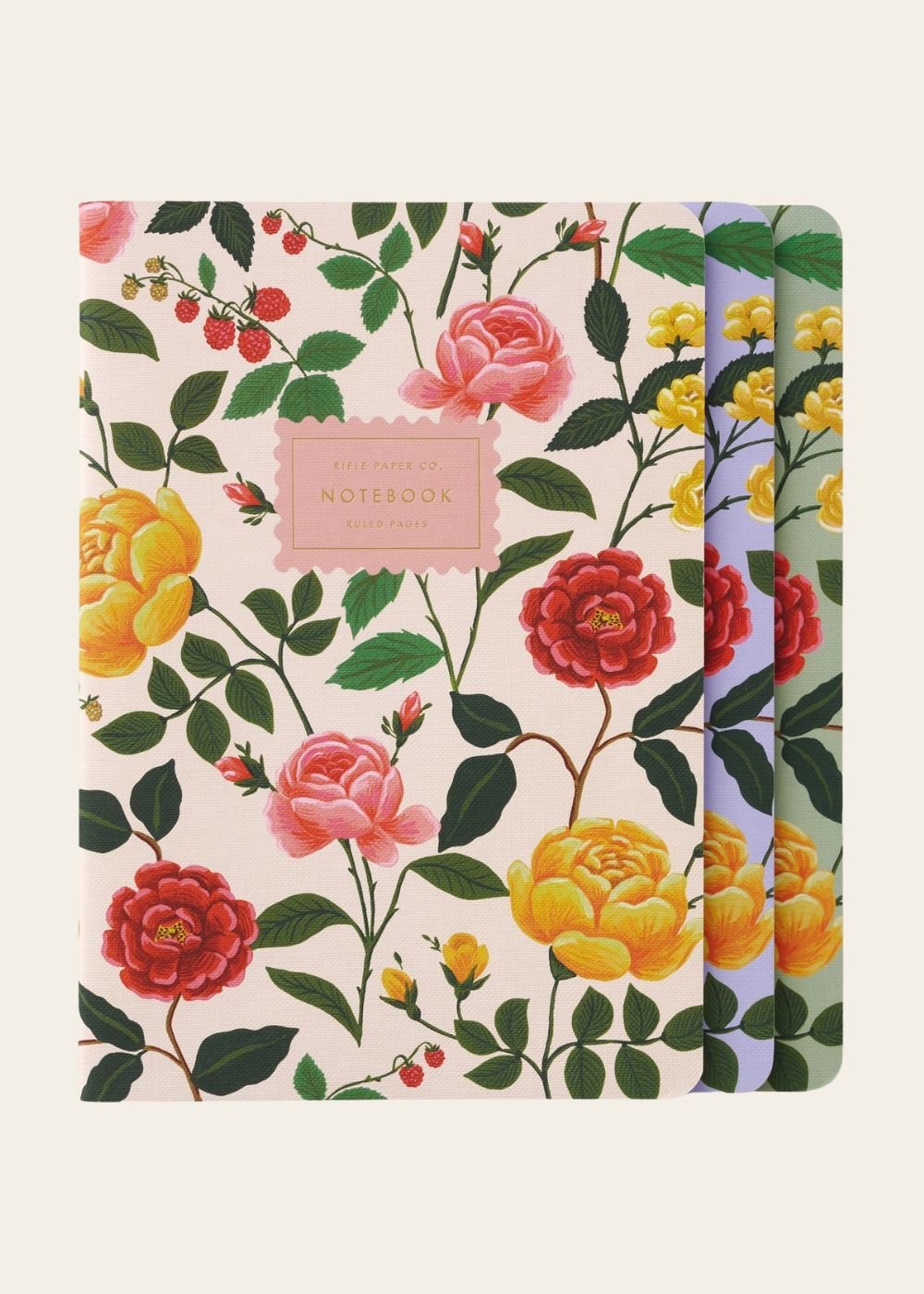 Blooming Rose Stitched Notebook Set - Menagerie Farm & Flower
