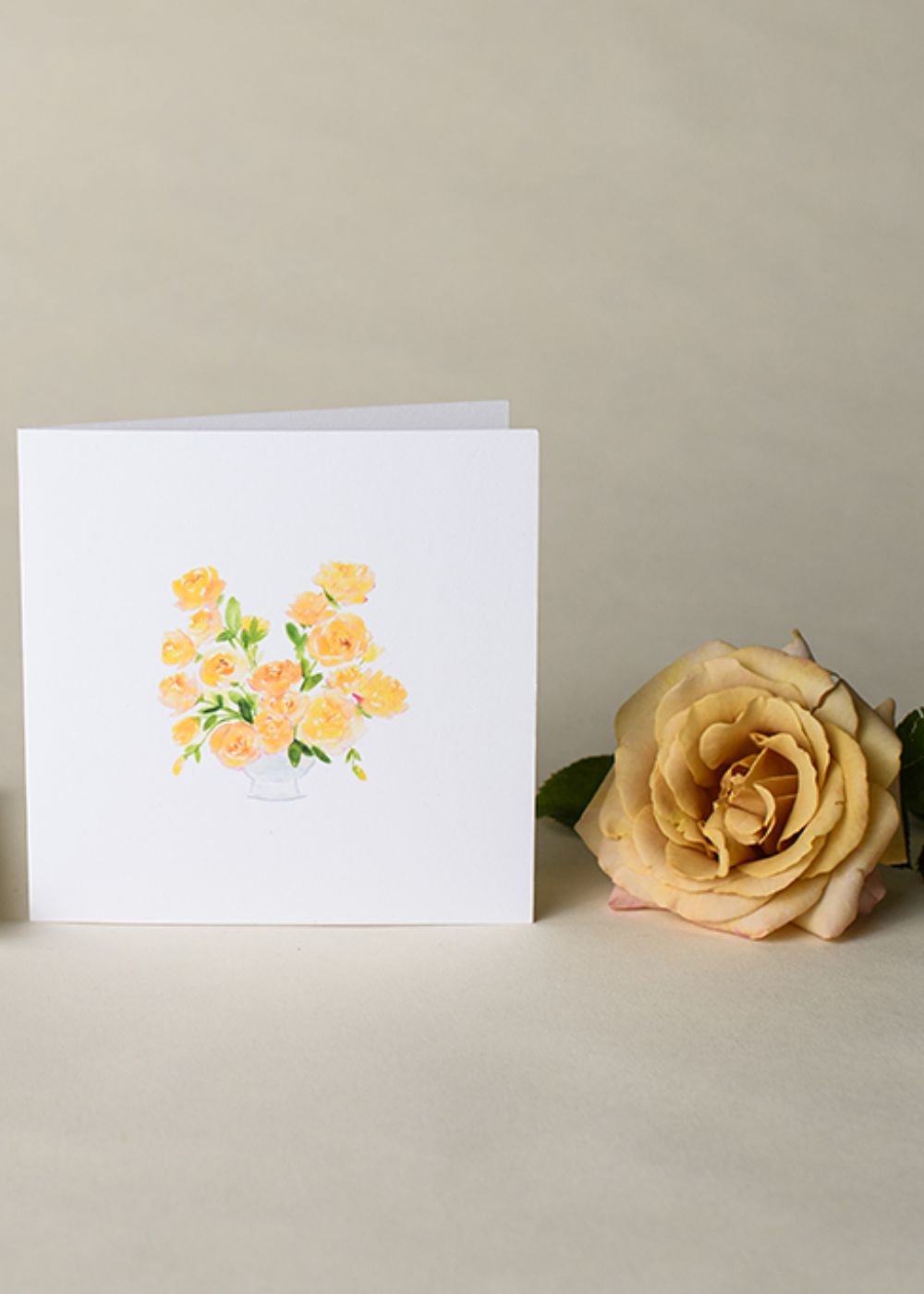 Honey Dijon Garden Rose Notecards - Menagerie Farm &amp; Flower