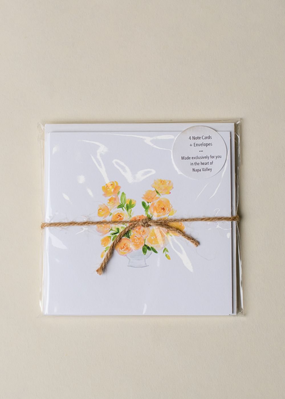 Honey Dijon Garden Rose Notecards - Menagerie Farm &amp; Flower