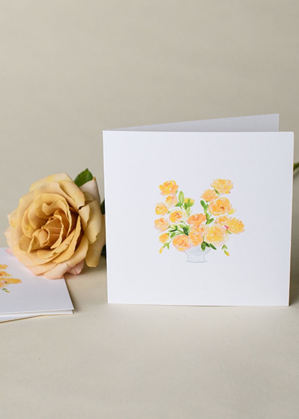 Honey Dijon Garden Rose Notecards - Menagerie Farm & Flower