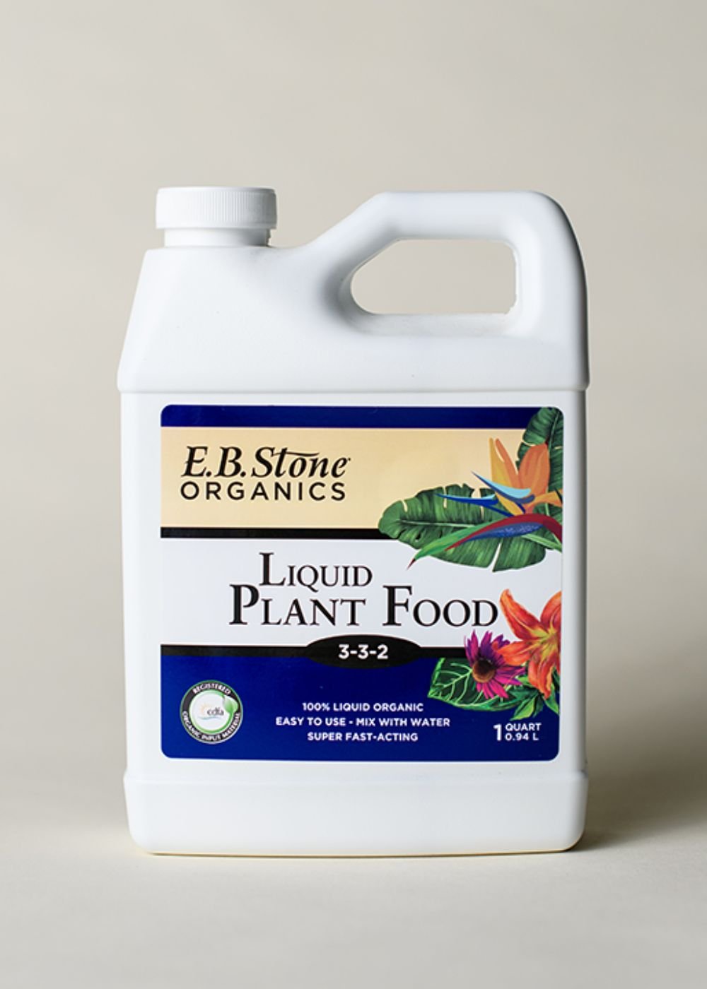 liquid organic plant fertilizer E.B. Stone Organics Liquid Plant Food, 3-3-2, 1 Quart