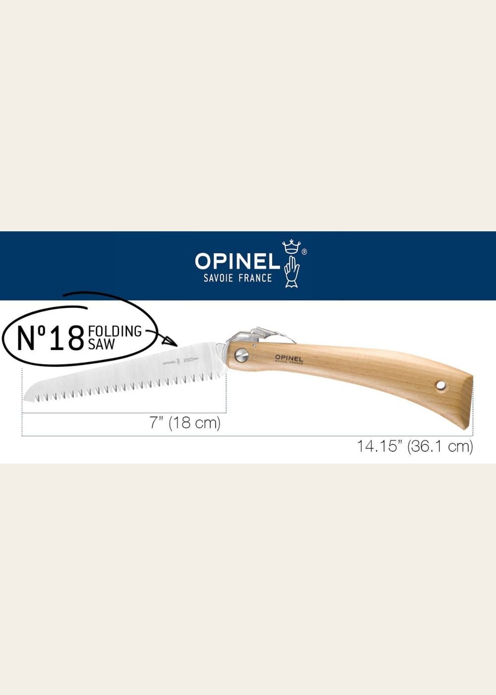 Opinel No.18 Folding Carbon Saw - Menagerie Farm & Flower