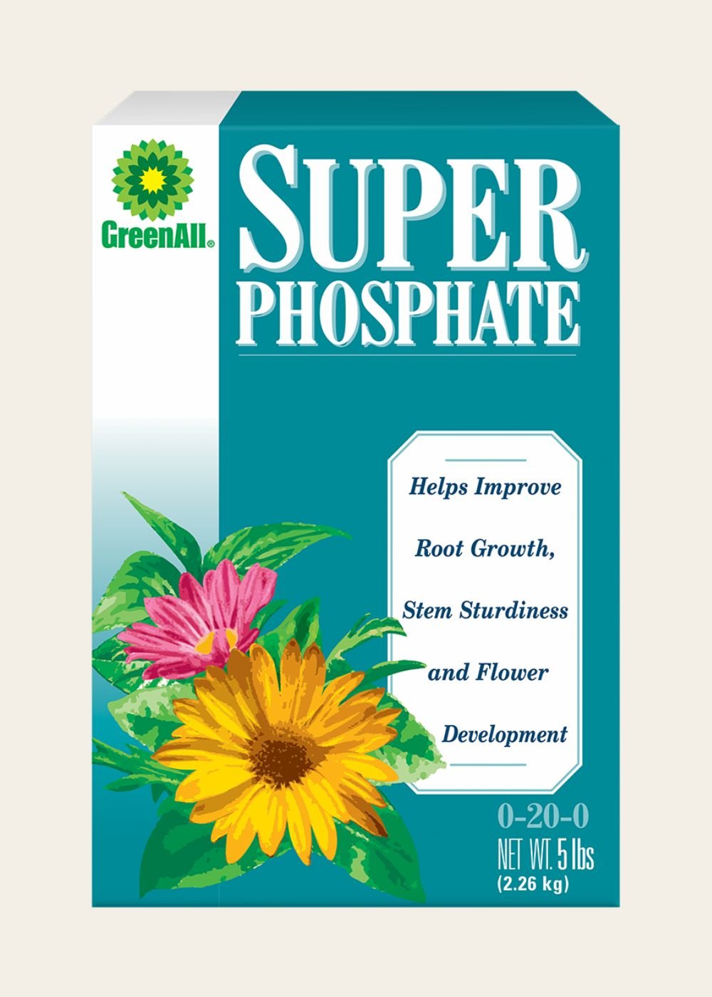 phosphate plant fertilizer GreenAll 475 Super Phosphate Fertilizer 0-20-0 5lb