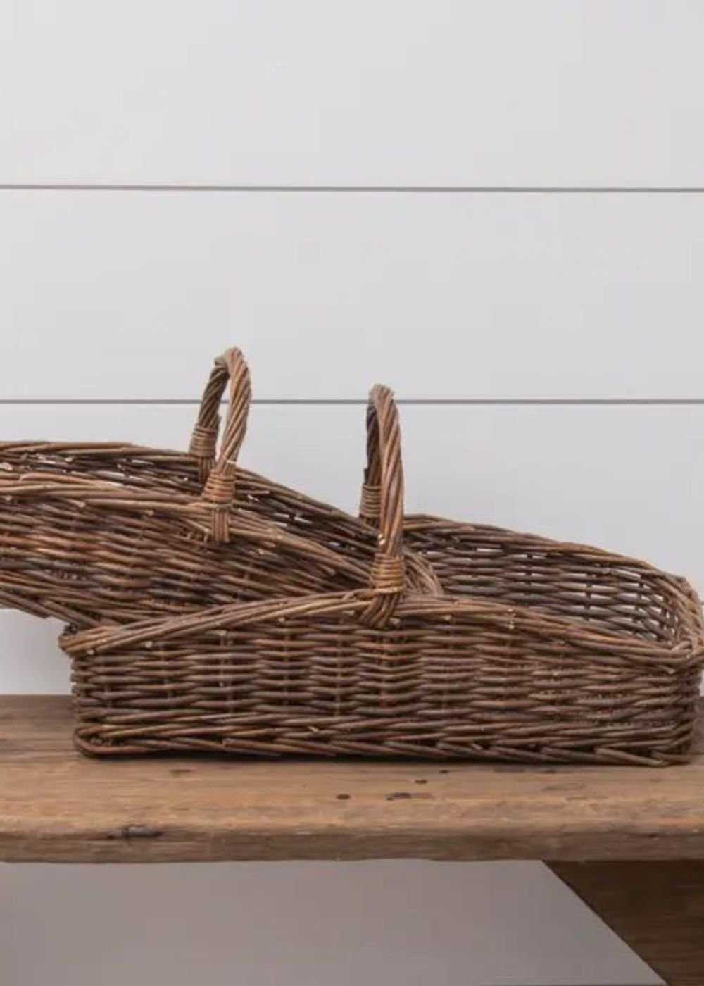 Wicker Flower Harvest Basket Rectangular - Menagerie Farm & Flower