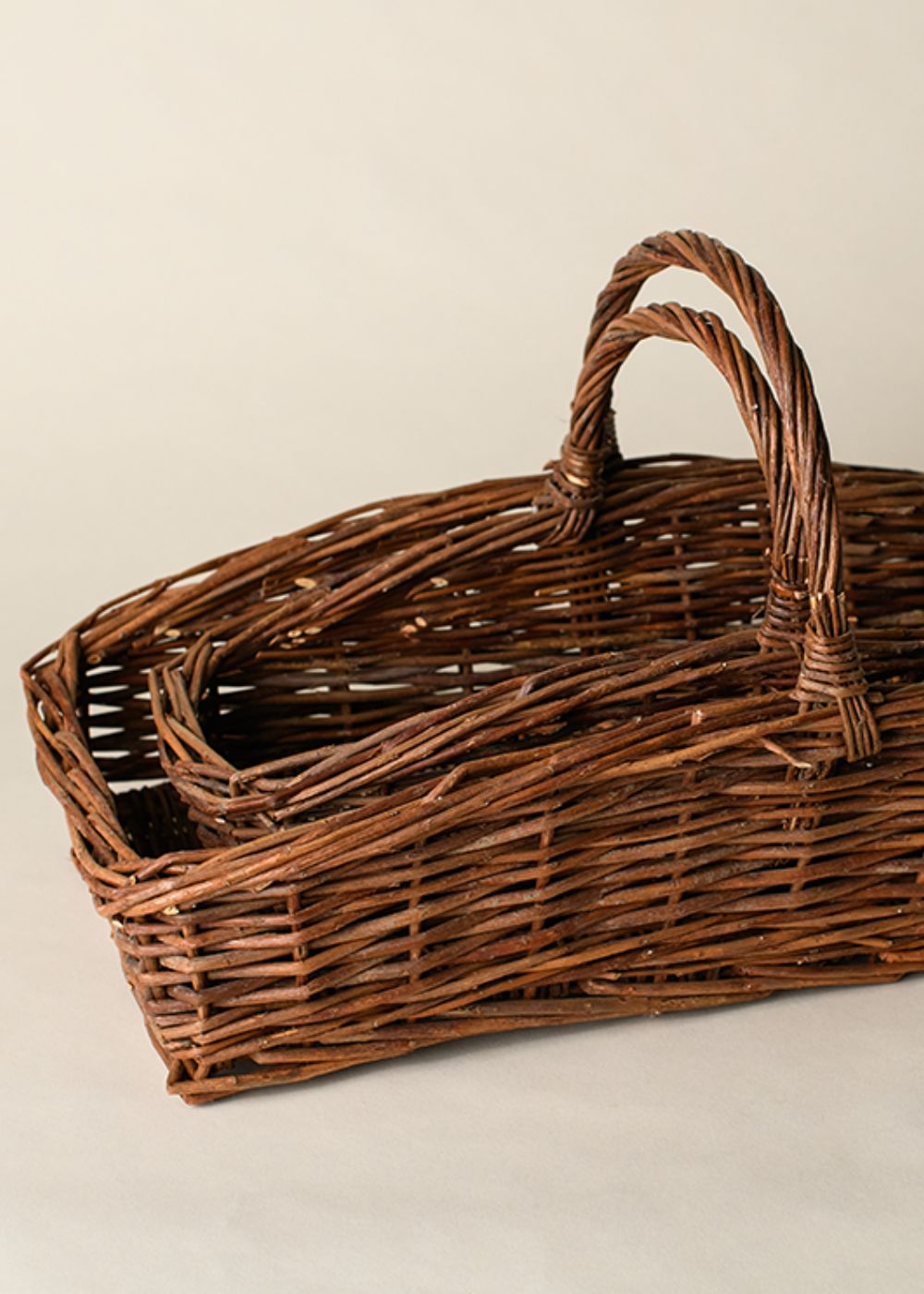 Wicker Garden Harvest Basket Rectangular - Menagerie Farm & Flower