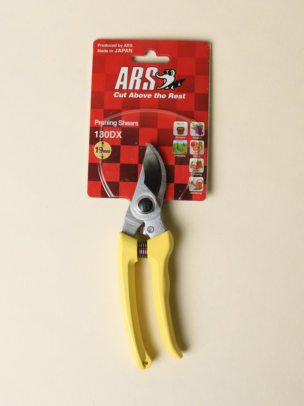 ARS 7-Inch Bypass Pruner Yellow - Menagerie Farm &amp; Flower