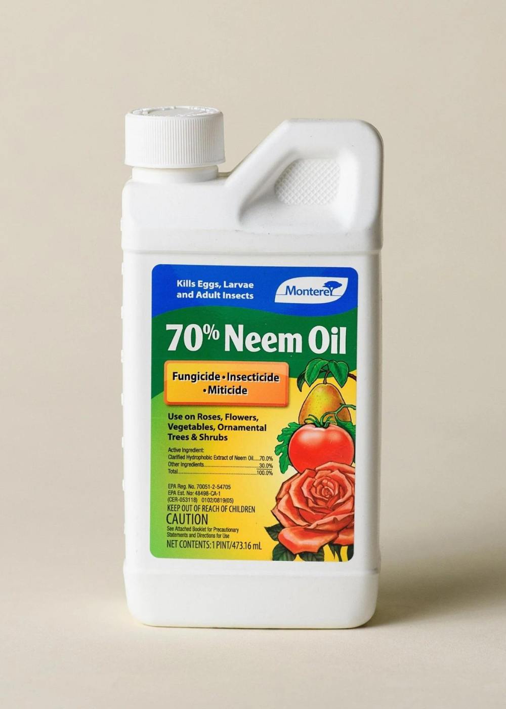 Monterey 70% Neem Oil Organic Liquid Concentrate Insect Killer 1 pt
