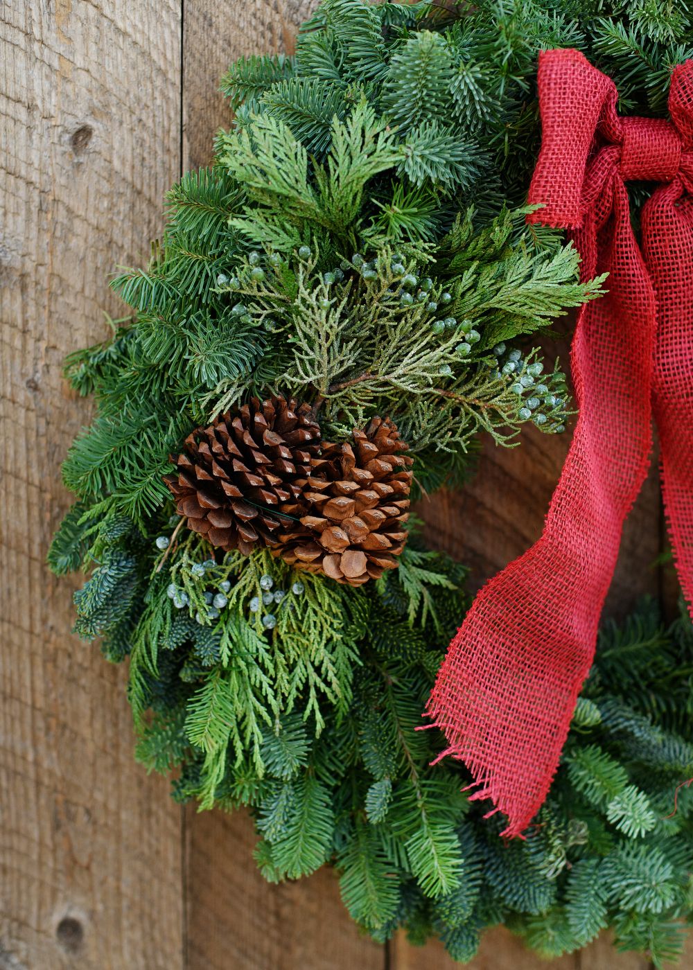 Traditional Cheer Holiday Wreath - Menagerie Farm &amp; Flower