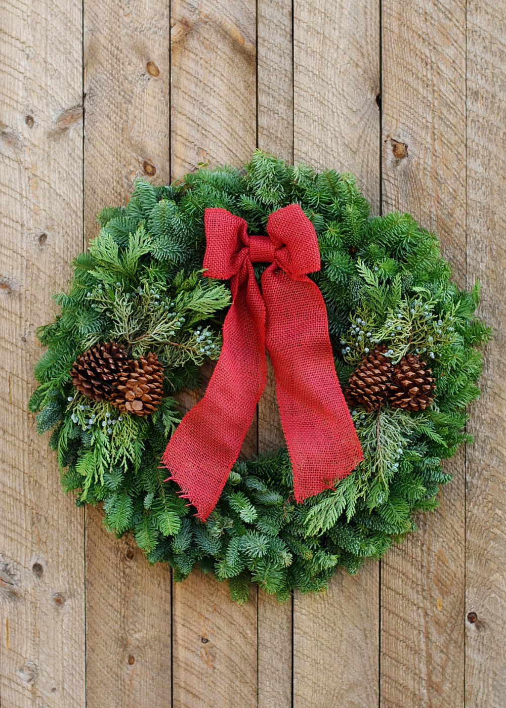 Traditional Cheer Holiday Wreath - Menagerie Farm &amp; Flower